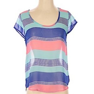 Papermoon Scoop Neck Stripe Top M